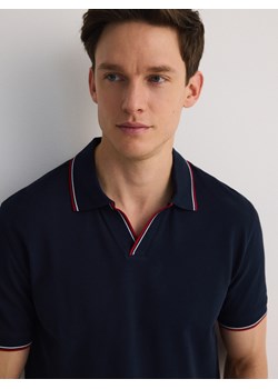 Reserved - Koszulka polo regular fit - granatowy ze sklepu Reserved w kategorii T-shirty męskie - zdjęcie 178826152