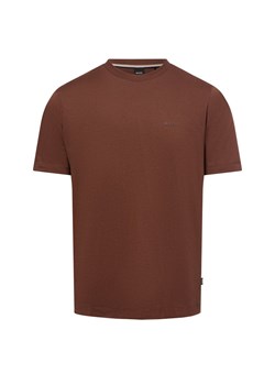 BOSS T-shirt męski Mężczyźni Bawełna czekoladowy jednolity ze sklepu vangraaf w kategorii T-shirty męskie - zdjęcie 178826910