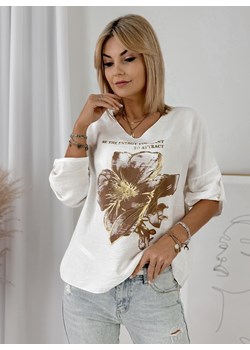 bluzka zinza biała one size ze sklepu UBRA w kategorii Bluzki damskie - zdjęcie 178830050