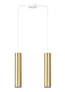 Biała podwójna lampa wisząca tuba - 8X D062 W8-W17 ze sklepu Edinos.pl w kategorii Lampy wiszące - zdjęcie 178848331