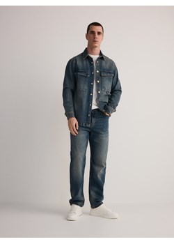 Reserved - Jeansy straight z efektem sprania - indigo jeans ze sklepu Reserved w kategorii Jeansy męskie - zdjęcie 178850652