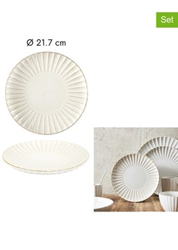 THE HOME DECO FACTORY Talerze (6 szt.) "Vlora" w kolorze kremowym - Ø 27 cm ze sklepu Limango Polska w kategorii Naczynia - zdjęcie 178852363