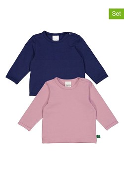 Fred´s World by GREEN COTTON Koszulki (2 szt.) &quot;Alfa&quot; w kolorze jasnoróżowym i granatowym ze sklepu Limango Polska w kategorii Kaftaniki i bluzki - zdjęcie 178852583