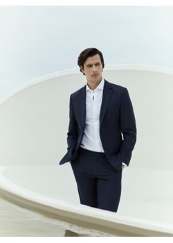 Reserved - Bawełniana koszula slim fit - biały ze sklepu Reserved w kategorii Koszule męskie - zdjęcie 178860421