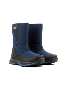Śniegowce damskie na rzep - DK TECH Aqua Soft Shell 2182, granatowe ze sklepu ulubioneobuwie w kategorii Śniegowce damskie - zdjęcie 178861540