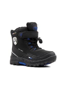 Śniegowce dziecięce AMERICAN CLUB Soft Shell HL 24/21(22), czarno-niebieskie ze sklepu ulubioneobuwie w kategorii Buty zimowe dziecięce - zdjęcie 178862232