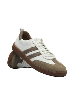 Skórzane sneakersy damskie - Best-But 1403, biało-beżowe - id: 15894 - marki BEST BUT - 178865061 Skórzane sneakersy damskie - Best-But 1403, biało-beżowe ze sklepu ulubioneobuwie w kategorii Buty sportowe damskie - zdjęcie 178865061