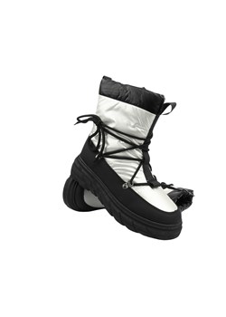 Śniegowce Damskie, Buty Zimowe Venezia C005MTWHOBB087 Białe Sznurowane ze sklepu ulubioneobuwie w kategorii Śniegowce damskie - zdjęcie 178867041