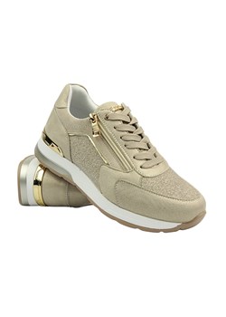 Sneakersy damskie z kryształkami- INBLU IN-365, złote ze sklepu ulubioneobuwie w kategorii Buty sportowe damskie - zdjęcie 178867391