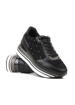 Sneakersy damskie na platformie - INBLU IN-1316, czarne ze sklepu ulubioneobuwie w kategorii Buty sportowe damskie - zdjęcie 178869502