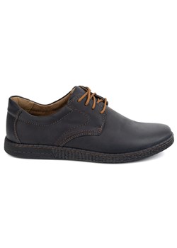 KOMODO Buty męskie skórzane Casual 933/2 czarne ze sklepu ButyModne.pl w kategorii Półbuty męskie - zdjęcie 178880932