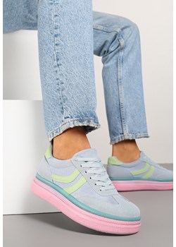 Niebiesko-Różowe Sneakersy Typu Kultowe Tenisówki na Niskiej Platformie Olritia ze sklepu renee.pl w kategorii Buty sportowe damskie - zdjęcie 178886664