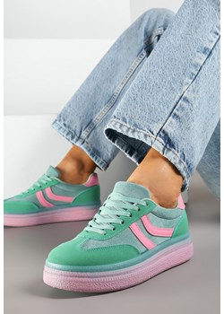 Zielone Sneakersy Typu Kultowe Tenisówki na Niskiej Platformie Olritia ze sklepu renee.pl w kategorii Buty sportowe damskie - zdjęcie 178886670