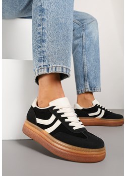 Czarne Sneakersy w Stylu Klasycznych Tenisówek na Grubej Podeszwie Grelritia ze sklepu born2be.pl w kategorii Buty sportowe damskie - zdjęcie 178889151