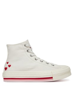 Trampki Converse Chuck Taylor All Star Lift Valentine'S Day Platform A10716C Beżowy ze sklepu eobuwie.pl w kategorii Trampki dziecięce - zdjęcie 178890094