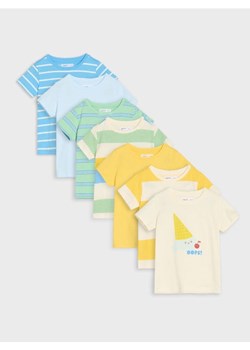 Sinsay - Koszulki 7 pack - kremowy ze sklepu Sinsay w kategorii Kaftaniki i bluzki - zdjęcie 178897863