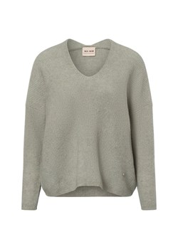 MOS MOSH Sweter damski z zawartością alpaki - MMThora Kobiety Wełna trzcinowy jednolity ze sklepu vangraaf w kategorii Swetry damskie - zdjęcie 178899474