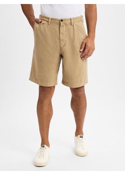 Tommy Hilfiger Bermudy z zawartością lnu - szeroki krój Mężczyźni Bawełna wielbłądzi jednolity ze sklepu vangraaf w kategorii Spodenki męskie - zdjęcie 178899572
