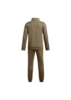 Chłopięcy dres komplet treningowy Under Armour UA Rival Knit Track Suit - brązowy ze sklepu Sportstylestory.com w kategorii Dresy chłopięce - zdjęcie 178911741