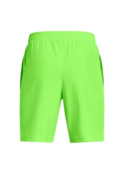 Chłopięce spodenki treningowe Under Armour UA Tech Woven Wordmark Short - zielone ze sklepu Sportstylestory.com w kategorii Spodenki chłopięce - zdjęcie 178911764