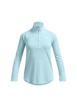 Dziewczęca bluza treningowa nierozpinana bez kaptura Under Armour Tech Graphic 1/2 Zip - niebieska ze sklepu Sportstylestory.com w kategorii Bluzy dziewczęce - zdjęcie 178911772