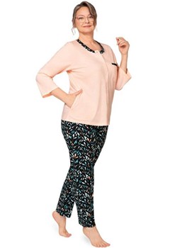 262 22 Piżama Olga  II roz. 2XL, Kolor pomarańczowy-wzór, Rozmiar 2XL, MARTEL - id: 196750 - marki Martel - 178915991 262 22 Piżama Olga  II roz. 2XL, Kolor pomarańczowy-wzór, Rozmiar 2XL, MARTEL ze sklepu Intymna w kategorii Piżamy damskie - zdjęcie 178915991