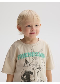 Reserved - Bawełniany t-shirt Looney Tunes - jasnoszary ze sklepu Reserved w kategorii T-shirty chłopięce - zdjęcie 178918931
