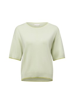 Liu Jo Collection Sweter damski z krótkim rękawem - Bianco Iana Kobiety seledynowy jednolity ze sklepu vangraaf w kategorii Swetry damskie - zdjęcie 178936731