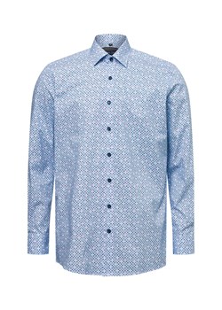 Finshley & Harding Męska koszula biznesowa - Easy Care Mężczyźni Modern Fit Bawełna jasnoniebieski wzorzysty ze sklepu vangraaf w kategorii Koszule męskie - zdjęcie 178936742