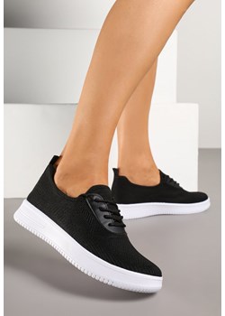 Czarne Buty Sportowe Sneakersy z Siateczkową Cholewką Eradwena ze sklepu born2be.pl w kategorii Buty sportowe damskie - zdjęcie 178951441