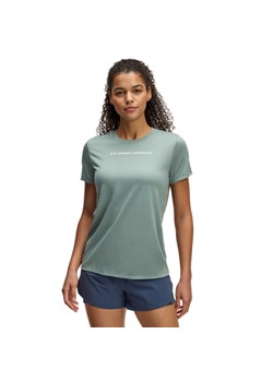 Damska koszulka treningowa Under Armour UA Tech PTH Graphic SSC - zielona ze sklepu Sportstylestory.com w kategorii Bluzki damskie - zdjęcie 178955721
