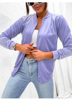 LILIOWA WELUROWA BLUZA ZAPINANA NA ZAMEK ze sklepu olika.com.pl w kategorii Bluzy damskie - zdjęcie 178957091