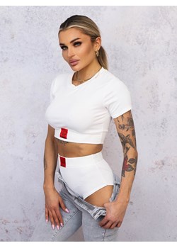 KOMPLET BIELIŹNIANY TOP+ FIGI- BIAŁY ze sklepu olika.com.pl w kategorii Komplety i garnitury damskie - zdjęcie 178957564