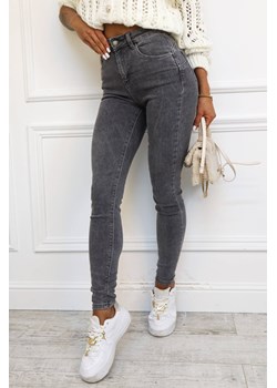 SZARE SPODNIE JEANSOWE SKINNY Z WYSOKIM STANEM ze sklepu olika.com.pl w kategorii Jeansy damskie - zdjęcie 178961153