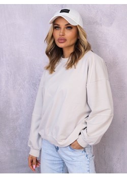 ASYMETRYCZNA BLUZA OVERSIZE Z PRZESZYCIAMI NA RĘKAWACH- BEŻOWA ze sklepu olika.com.pl w kategorii Bluzy damskie - zdjęcie 178962702