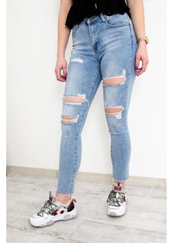 JASNE JEANSY Z DZIURAMI PLUS SIZE -WYSOKI STAN ze sklepu olika.com.pl w kategorii Jeansy damskie - zdjęcie 178966254