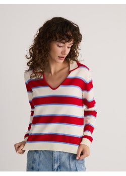 Reserved - Sweter z kołnierzykiem polo - wielobarwny ze sklepu Reserved w kategorii Swetry damskie - zdjęcie 178973872