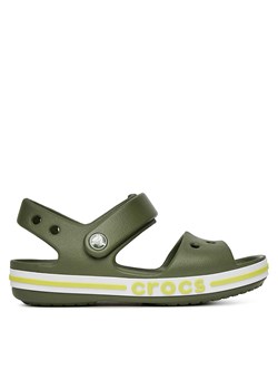 Sandały Crocs BAYABAND SANDAL T 211055-309 Zielony ze sklepu eobuwie.pl w kategorii Sandały dziecięce - zdjęcie 178980111