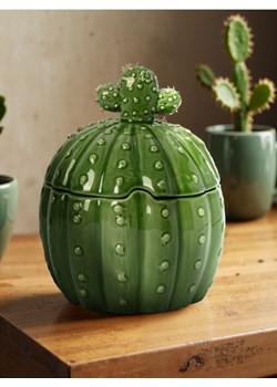 Sinsay - Ceramiczny pojemnik do przechowywania w kształcie kaktusa - zielony ze sklepu Sinsay w kategorii Pojemniki kuchenne - zdjęcie 178980553