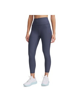 Damskie legginsy treningowe Under Armour Meridian Rib Ankle Leg - szare ze sklepu Sportstylestory.com w kategorii Spodnie damskie - zdjęcie 178981163