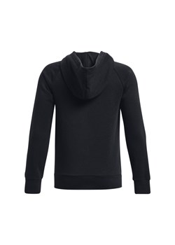 Chłopięca bluza dresowa rozpinana z kapturem Under Armour UA Rival Fleece FZ Hoodie - czarna ze sklepu Sportstylestory.com w kategorii Bluzy chłopięce - zdjęcie 178981193
