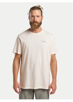 Jack Wolfskin T-Shirt Essential 1808382 Écru Regular Fit ze sklepu MODIVO w kategorii T-shirty męskie - zdjęcie 178982583