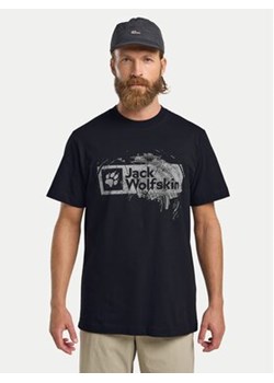 Jack Wolfskin T-Shirt Brand T A64116 Granatowy Regular Fit ze sklepu MODIVO w kategorii T-shirty męskie - zdjęcie 178991824