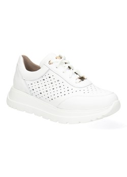 Skórzane Sneakersy Damskie Biały Verona Perforowane Pollonus 5-1732-003 ze sklepu butyolivier w kategorii Buty sportowe damskie - zdjęcie 178994093