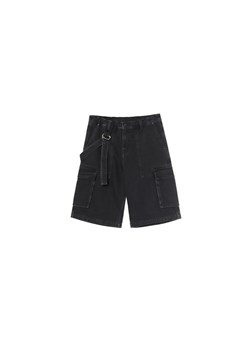 Cropp - Jeansowe szorty loose z efektem sprania - czarny ze sklepu Cropp w kategorii Spodenki męskie - zdjęcie 178995240