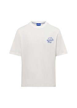 HUGO BLUE Koszulka męska - Natopu Mężczyźni Bawełna biały nadruk ze sklepu vangraaf w kategorii T-shirty męskie - zdjęcie 178999490