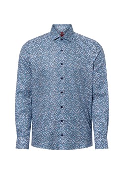 Finshley & Harding Męska koszula biznesowa Mężczyźni Slim Fit Bawełna indygo wzorzysty ze sklepu vangraaf w kategorii Koszule męskie - zdjęcie 178999524