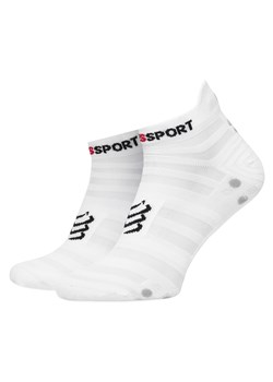 Skarpety Niskie Unisex Compressport Pro Racing Socks v4.0 Ultralight Run Low XU00051B Biały ze sklepu eobuwie.pl w kategorii Skarpetki damskie - zdjęcie 178999670