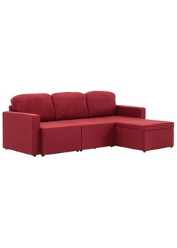 Rozkładana sofa modułowa czerwone wino - Odi 4Q ze sklepu Edinos.pl w kategorii Sofy i kanapy - zdjęcie 178999821