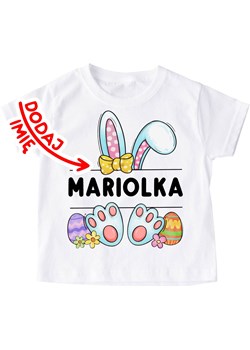 Koszulka z uszkami królika i imieniem dla dziewczynki ze sklepu Time For Fashion w kategorii Bluzki dziewczęce - zdjęcie 179001840